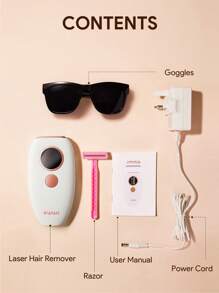 JMMO Laser Hair Removal Face Leg Arm Back Whole Body Hair Remover,5 Energy Levels For Painless Result, Long-Lasting -UK Plug - White - View 6