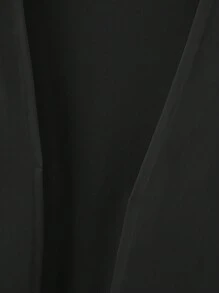 Manfinity Homme 男士纯色简约衬衫，适合秋季 - 黑色 - 查看 6