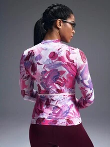 Powerista 女款印花长袖拉链骑行服上衣 - 彩色 - 查看 2