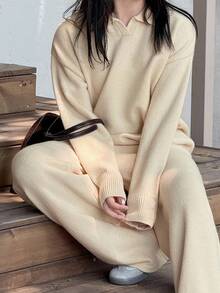 DAZY Girls Turtleneck Sweater Set, Fall Outfit - Apricot - View 1