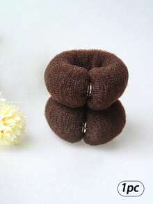 SHEIN Hair Donut Bun Maker, 17cm DIY Hair Foam Circular Mesh Hair Bun Scrunchie, Ballet Hair Bun Maker, Ponytail Holder Accessories Home Bathroom - Multicolor - View 11