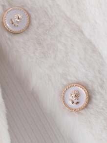 Souflis Souflis 女婴优雅可爱薄款开衫搭配贝雷帽，秋季 - 白色 - 查看 6