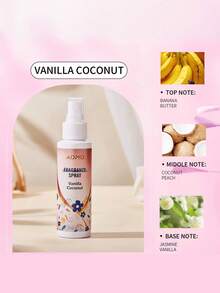 SHEIN 4 件 100ml 薰衣草空气清新剂，香氛喷雾，持久留香，适用于衣柜、客厅、汽车、浴室、酒店，除臭剂和清新空气，椰子香草、薰衣草、栀子花、桃子和橙子，便携式 - 彩色 - 查看 4