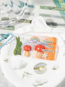 SHEIN 72pcs Vintage Style Cut-Out Stickers Book, "Light Dream" Series, Hand Account Decorative DIY Stickers Notebook,School Supplies,Back To School - Multicolor - View 7