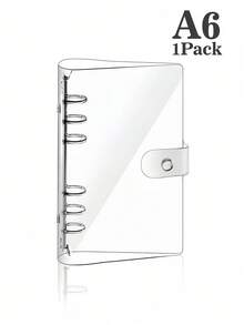 SHEIN 1 创意账本，PVC，触感活页本，笔记透明笔记本外壳 - 無色 - 查看 10