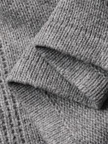 Dazy Plus Plus Size Women Button Decor Suspender Long Sweater Dress, Casual Solid Color, Autumn/Winter