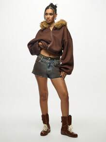 SUMWON WOMEN Distressed Raw Edge High Waisted Denim Shorts Festival Summer Hot Pants Street Style Ripped Bottom Casual Weekend Jean Shorts