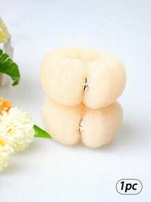 SHEIN Hair Donut Bun Maker, 17cm DIY Hair Foam Circular Mesh Hair Bun Scrunchie, Ballet Hair Bun Maker, Ponytail Holder Accessories Home Bathroom - Multicolor - View 9