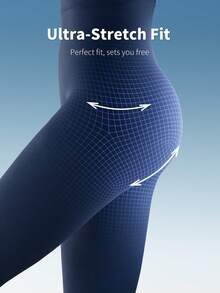 SHEIN EZwear 酒红色加大码女式高腰喇叭裤，吸湿排汗，巧克力棕色，百搭修身 - 酒紅色 - 查看 9