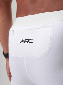 ARC Activewear Sports Tights Performance Bottom Running Fitness Gym Workout Training - White - View 4
