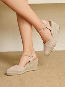Styleloop Women's Wedge & Platform Woven Slip-On Shoes, Bohemian Style Thick Bottom Shoes - Pink - View 2