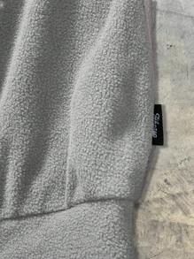 AXEPEAK Men's Loose Fit Knit Long Sleeve Pullover Sweatshirt, Streetwear Style, For Fall, Winter - Light Grey - View 5