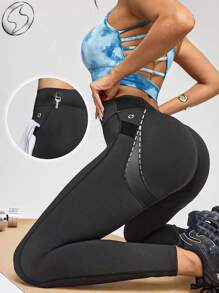 Innovista 柔软如黄油般的运动紧身裤，混纺面料，日常休闲瑜伽HIIT训练，办公室到健身房皆宜，高弹力紧身裤，运动下装，秋季服装，口袋长裤，舒适运动，功能性强，防蹲，修身显瘦，适合有氧运动、户外运动、防紫外线、防汗、健康。适合在、Reels、FYP、Insta、OOTD、节日、闪亮箔面、光泽感、职场妈妈、晚宴等场合穿着。 - 黑色 - 查看 4