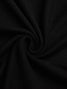Sweetra CURVE Plus Size Sexy Spaghetti Strap Asymmetric Hem Drawstring Casual Midi Skirt - Black - View 7