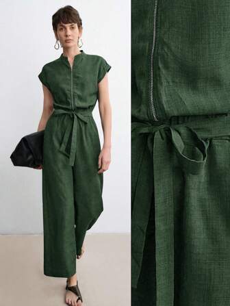 Aalyst Women's Casual Minimalist Cinched Waist Romper, Summer