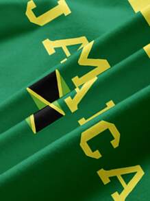 Fiercella Fiercella Women's Jamaica Flag World Cup Tube Top, Summer Vacation Green And Yellow Street Wear Y2k - Multicolor - View 3