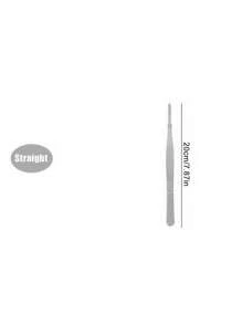 1 件直/弯不锈钢牡蛎喂食钳，用于鱼缸清洁