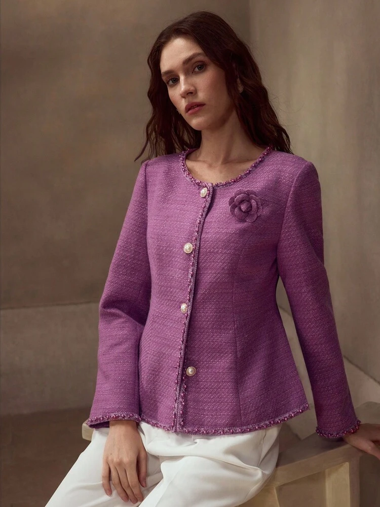 VESTE BOUTONNÉE FLEURIE STÉRÉO