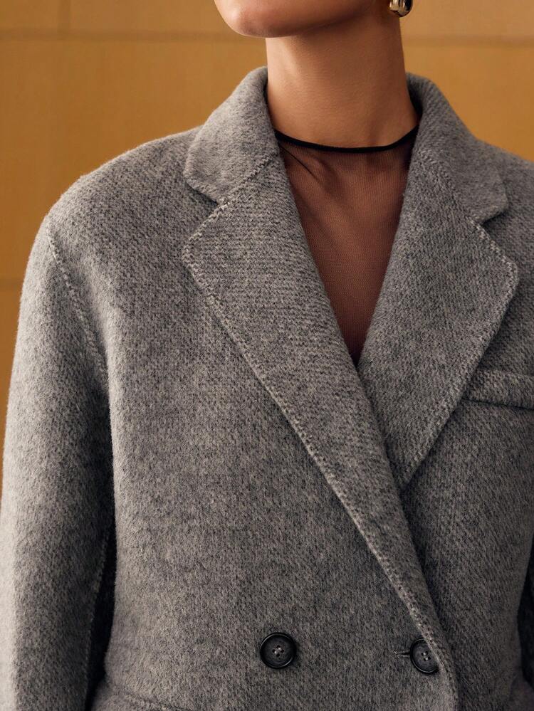 WOOL DOUBLE BREASTED OVERCOAT