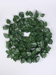 SHEIN 1pc/12pcs/24pcs Artificial Watermelon Vine Plant Decoration, Greenery Wall For Weddings And Parties, Ivy Fake Flower For Ceiling Decoration, Valentine Day, Gift - Green - View 10