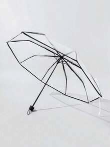 SHEIN Foldable Automatic Open/Close Umbrella With Reinforced Steel Frame (Black Edge) For Quick Folding. - Multicolor - View 9