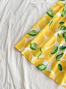 Soleia 柠檬印花休闲度假裙 - 黃色 - 查看 5