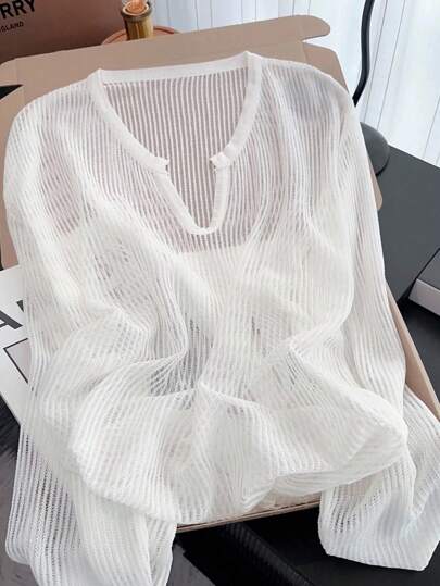 Franclia 女士纯色简约长袖T恤，日常穿着