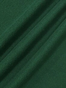 Manfinity Dauomo 男式纯色落肩长袖拉链前开休闲连帽衫，秋季 - 綠色 - 查看 5