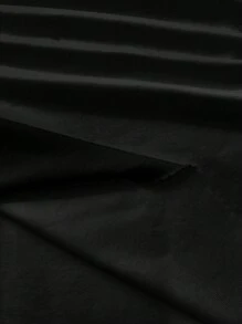 Soleia 女式休闲 V 领镂空露背荷叶边下摆迷你连衣裙，适合夏季和度假 - 黑色 - 查看 3