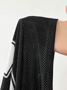 Coolane Modische Streetwear für Tween Mädchen, Farbblock, weite Langarm-Sweatshirts - Schwarz - Übersicht 6