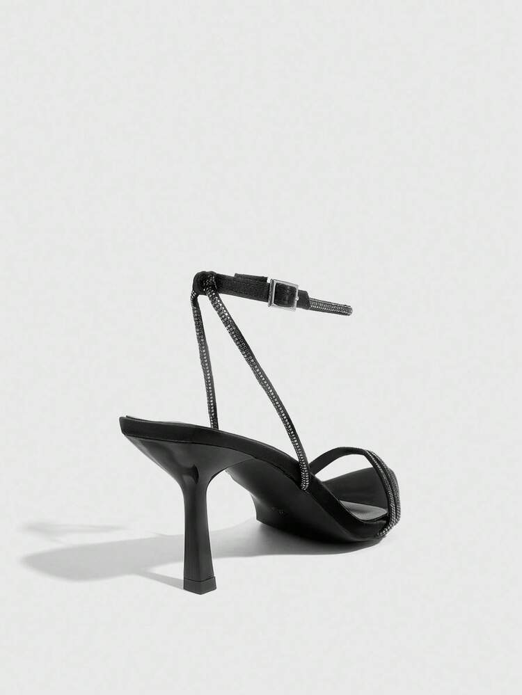 CUCCOO SZL Women's Fashionable Black Sexy High Heel Sandals