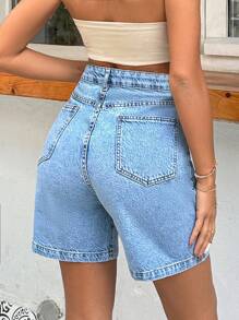 Short en coton 100% rigide, lavage moyen pour femmes