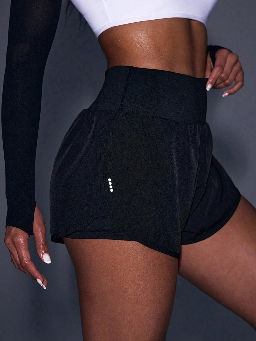 Powerista 宽腰海豚下摆运动短裤弹力短裤毛衣短裤