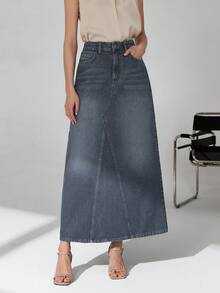 Váy PP lưng thấp 100% Cotton chắc chắn - Xám - Xem 6