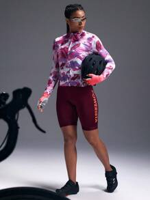 Powerista 女款印花长袖拉链骑行服上衣 - 彩色 - 查看 3