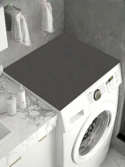 SHEIN 1pc Washer And Dryer Covers Protector Mat,  Diatomaceous Washing Machine Dryer Cover For The Top, Quick Drying And Highly Absorbent Washer And Dryer Top Protector,BLACK For School,Office,Household,Travel,Bag,Organizer,Storage