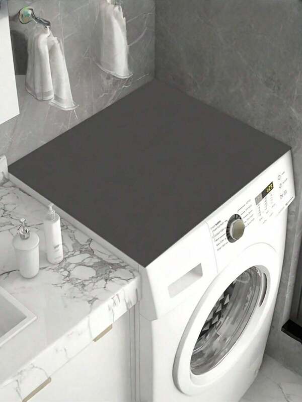 SHEIN 1 szt. Mata ochronna na pralkę i suszarkę, osłona na pralkę i suszarkę z okrzemkami, szybkoschnąca i wysoce chłonna, czarna, do szkoły, biura, gospodarstwa domowego, podróży, torby, organizera, przechowywania