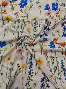 SHEIN PETITE Set de 2 piezas con diseño de tirantes finos y espalda descubierta + pantalones de pierna ancha y cintura alta para mujer - Albaricoque - Ver 7