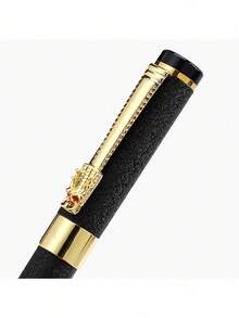 1 支 0.5 毫米磨砂黑色商务金属笔。适合日常书写、商务、办公室、学校和返校书法练习 - 黑色 - 查看 2