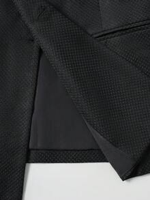 Manfinity Mode Men's Double-Breasted Lapel Neck Long Sleeve Business Formal Suit Set - Black - View 7