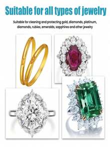 SHEIN 1pc Jewelry Cleaning Liquid And Wiping Cloth, Gold, Silver And Platinum Jewelry Polishing Without Holes, Gemstones And Semi-Gemstones , Non-Abrasive, And Friendly To The Earth. Let Your Silver Shine And Let Your Jewelry Shine. - Multicolor - View 9