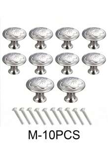 20 个装金色简约单孔橱柜抽屉拉手，圆形家具旋钮，适用于橱柜和衣柜门抽屉把手，极具吸引力的橱柜旋钮拉手简约把手，不锈钢厨柜复古把手，橱柜浴室现代门把手，厨房创意抽屉家具五金 - 彩色 - 查看 30