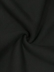 Resyla Men 男式纯色落肩长袖拉链休闲连帽衫 - 黑色 - 查看 3