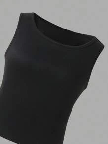 Ensemble chemise à carreaux décontractée, débardeur unicolore et short - Multicolore - Voir 4