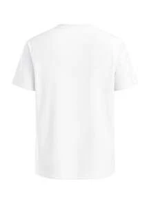 New Balance Essentials Stacked Logo Cotton Jersey Short Sleeve T-Shirt - WHITE (100) - White - View 5