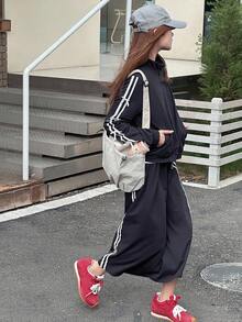 Dazy Kids Teen GirlCasual Sports Suit, Bow Jacket And Skirt, Student Autumn Outfit