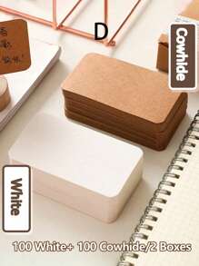 100张/盒，厚实圆角空白卡片，可用作书签、贺卡、英语词汇卡、明信片、DIY手绘贺卡、英语单词卡和生词卡。适合学生、上班族、白领等专业人士。返校季 - 彩色 - 查看 14