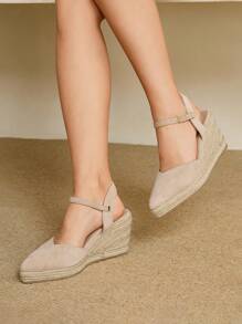 Styleloop Women's Wedge & Platform Woven Slip-On Shoes, Bohemian Style Thick Bottom Shoes - Pink - View 5