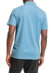 Hugo Boss 男士休闲百搭 Polo 领短袖 T 恤 - 493-開放-藍色 - 查看 2