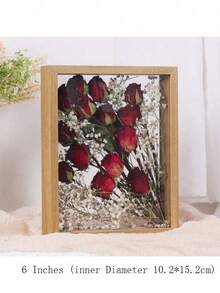 SHEIN 1PC Natural Double Sided Transparent Hollow Shadow Box Picture Frame Display Box Eye Shadow Box With Organic Glass And Density Board 4cm/1.57in Deep, Multi-Scene Use, Hangable And Placeable Suitable For DIY, Displaying Dried Flower, Photo, Handicraft, Birthday, Wedding, Anniversary, Graduation And Festival Gifts, Etc. (Excluding Any Items And Accessories Inside The Frame, Only Selling The Frame, Pictures Are For Reference Only) - log color - View 11